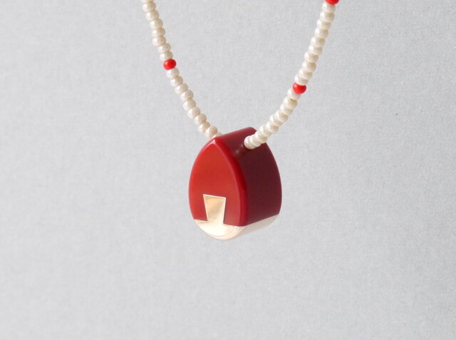 ネックレス Drop RED L11の画像1枚目