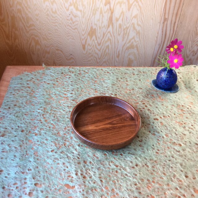 槐(えんじゅ) 丸盆 トレーの画像1枚目