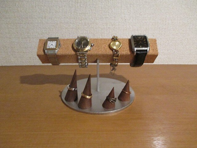 腕まわりが大きい時計専用角パイプ腕時計スタンド 指輪スタンド リングスタンド 181115の画像1枚目