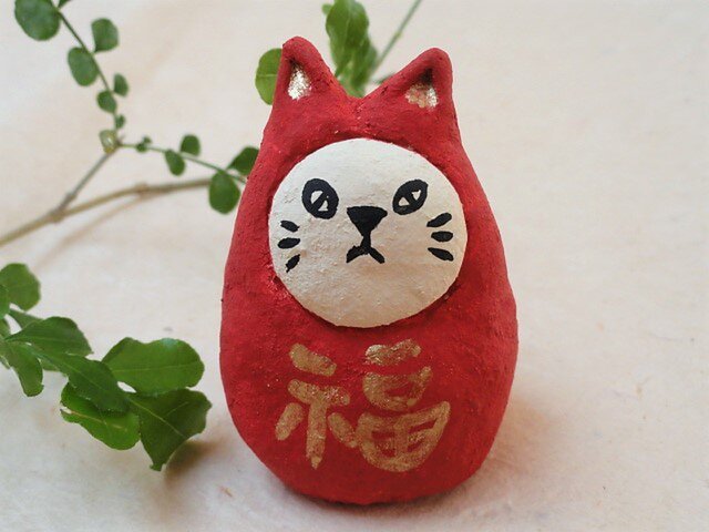 福猫だるま Iichi ハンドメイド クラフト作品 手仕事品の通販