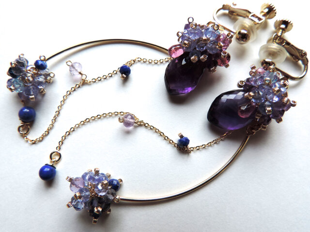 K様♪御予約作品『 Flower ( AW18’-E ) 』Earring by K14GFの画像1枚目