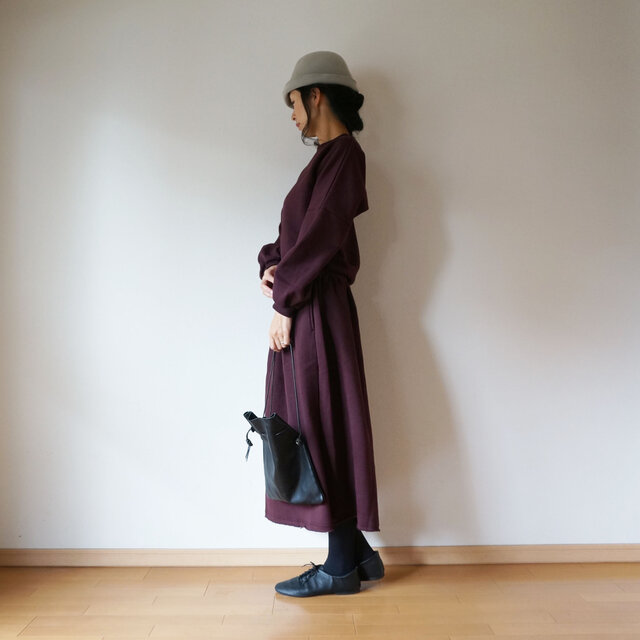 Cotton sweat one piece LADY'S BORDの画像1枚目