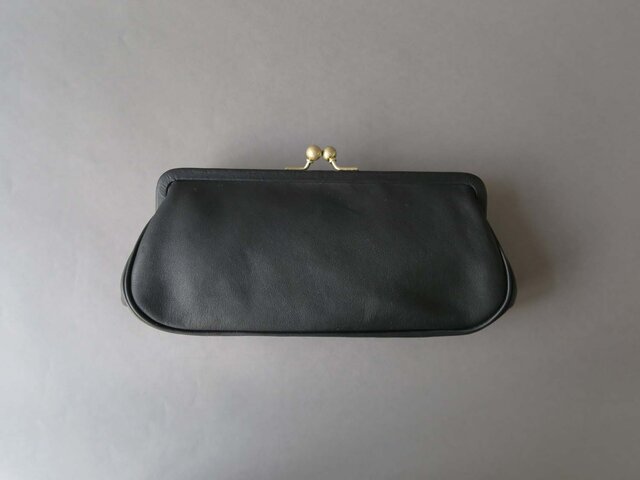 plain gama long wallet (black)の画像1枚目