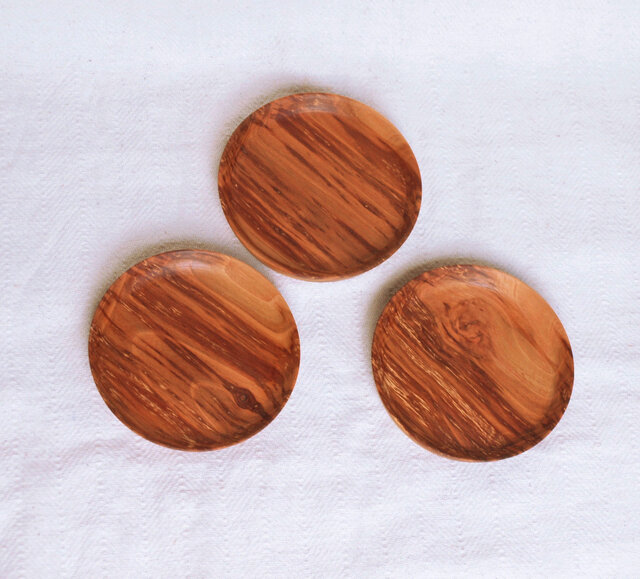 木製コースター 桜材8 3枚セット 丸型 | iichi ハンドメイド・クラフト
