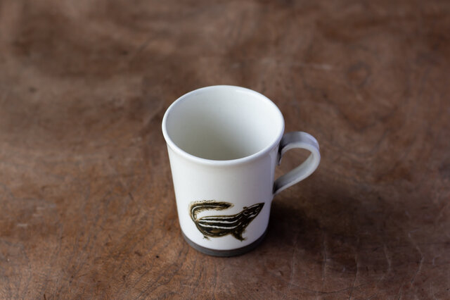 粉引コーヒーカップ(リス右)の画像1枚目