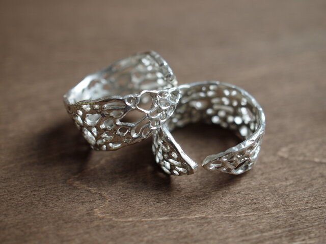 波の花リングsilver925の画像1枚目