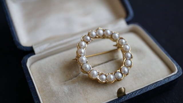パールbrooch circleの画像1枚目