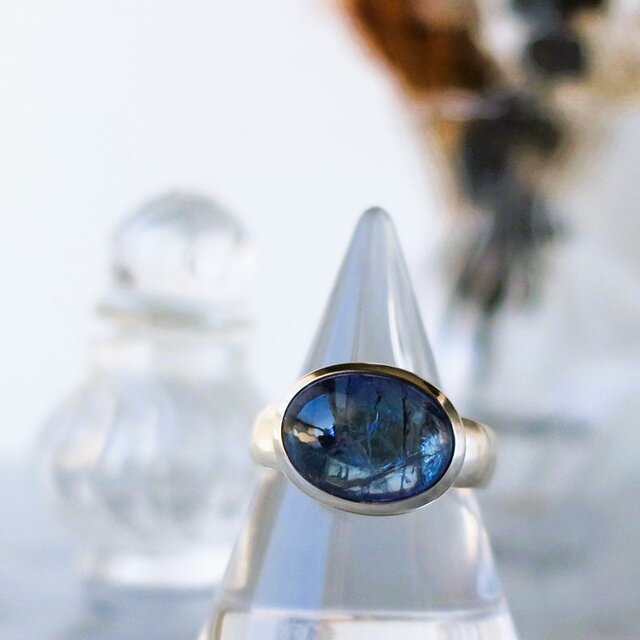 タンザナイト リング バイカラー フリーサイズ オーバル sv925 4.90ct 12月誕生石