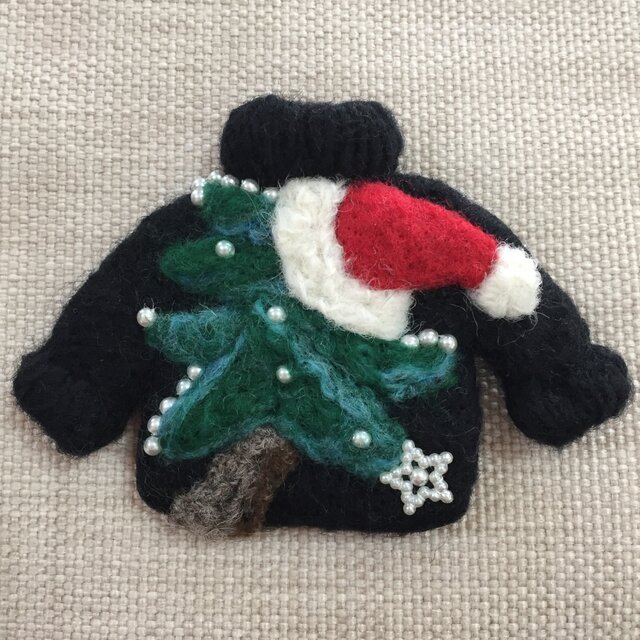 大人ブローチ(クリスマスセーター)