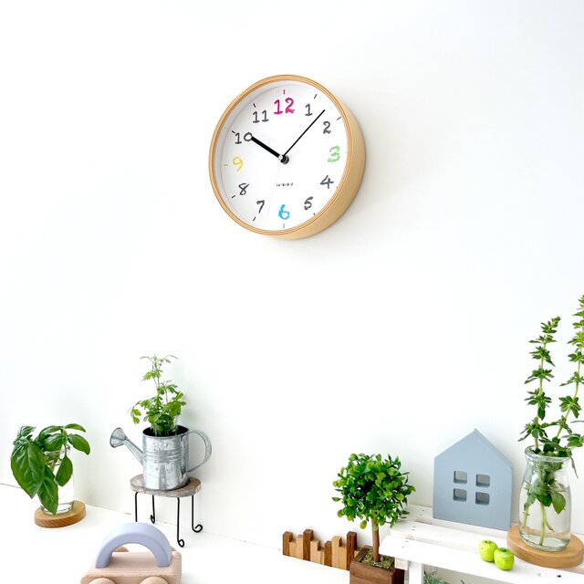 KATOMOKU plywood clock 14 km-85NA 掛け時計 木製 曲げわっぱ | iichi