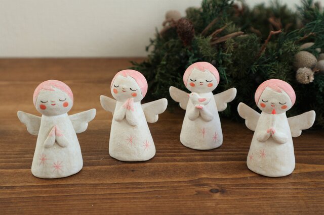 祈りの天使 ペア アンティーク ビスク 祈りの天使 ペア アンティーク