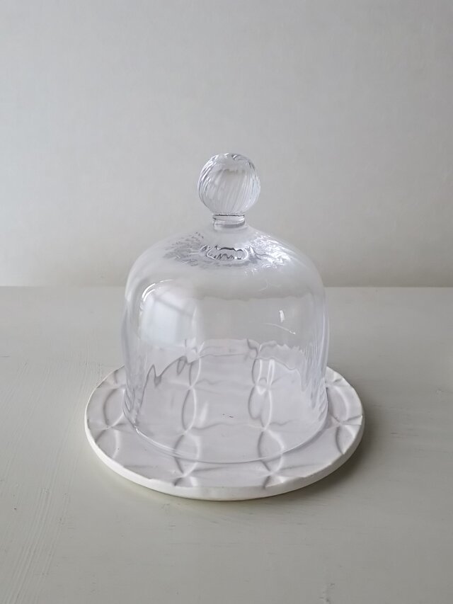 antiqueシリーズ/丸皿SS&ミニガラスドームセットの画像1枚目