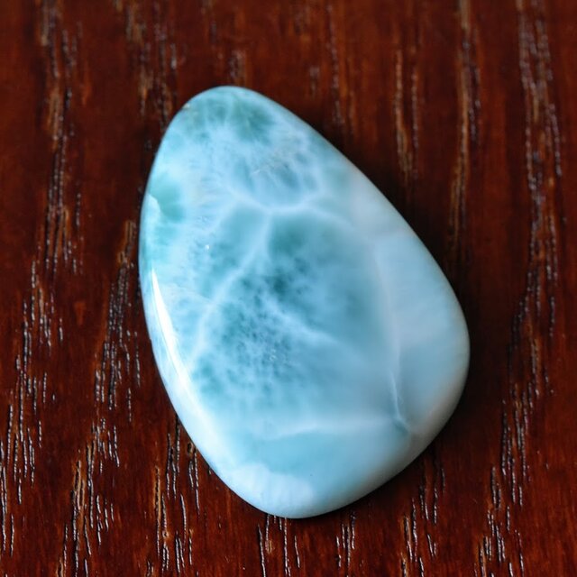 ラリマー Sailing Sea ドミニカ産 34.9cts./ ルース・カボションの画像1枚目