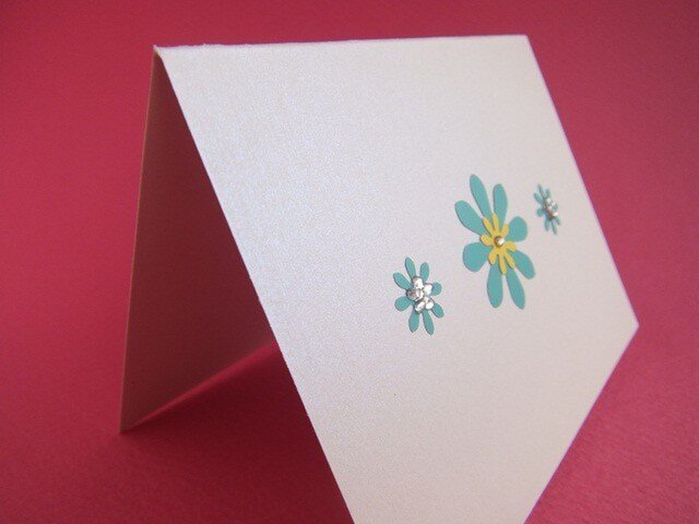 ミニ・グリーティングカードセット＜グリーニッシュブル―＞2枚組