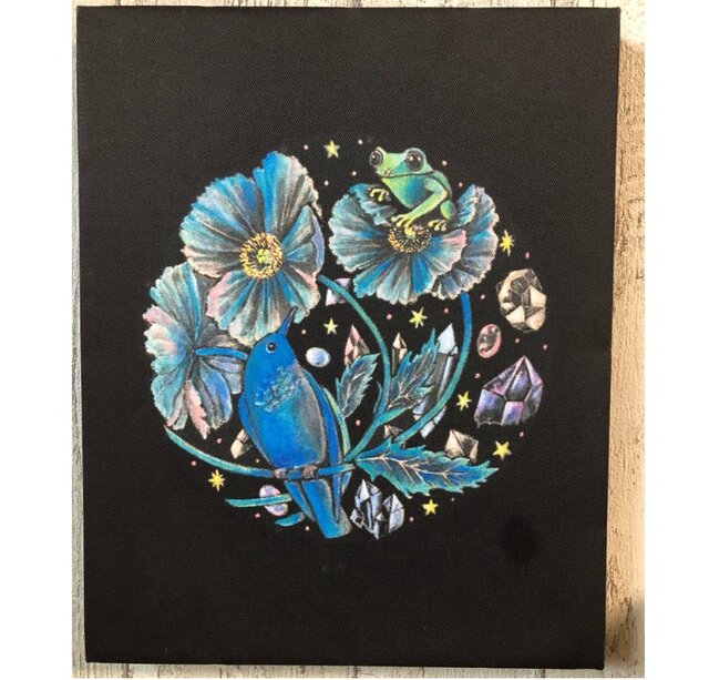 星月猫☆アート「世界 Circle」絵画 F3 複製画 木製パネル貼り