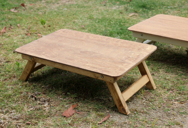 折りたたみミニテーブルBrown　アウトドア　キャンプ　フォールディングテーブル | iichi ハンドメイド・クラフト作品・手仕事品の通販