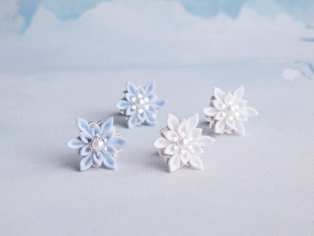 ハンドメイド 星と雪の結晶 ピアス 🎄雪の結晶ピアスの作り方/Snowflake earrings - YouTube