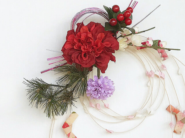 お正月リース♡最高峰のお正月リース♡超特大サイズ♡造花リース お正月リース♡最高峰のお正月リース♡超特大サイズ♡造花リース