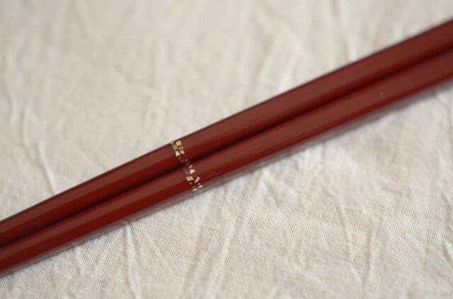 【受注制作】うるし塗箸 朱<21.5cm or 23cm>の画像1枚目