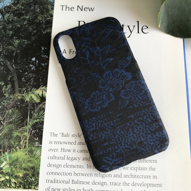 【KIMONO】藍染着物のiPhoneケースの画像1枚目