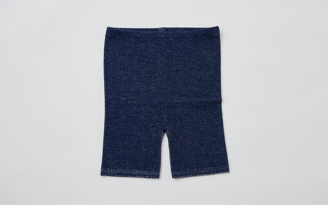 【再入荷】リネンウールニット腹巻きパンツ ダークネイビーの画像1枚目