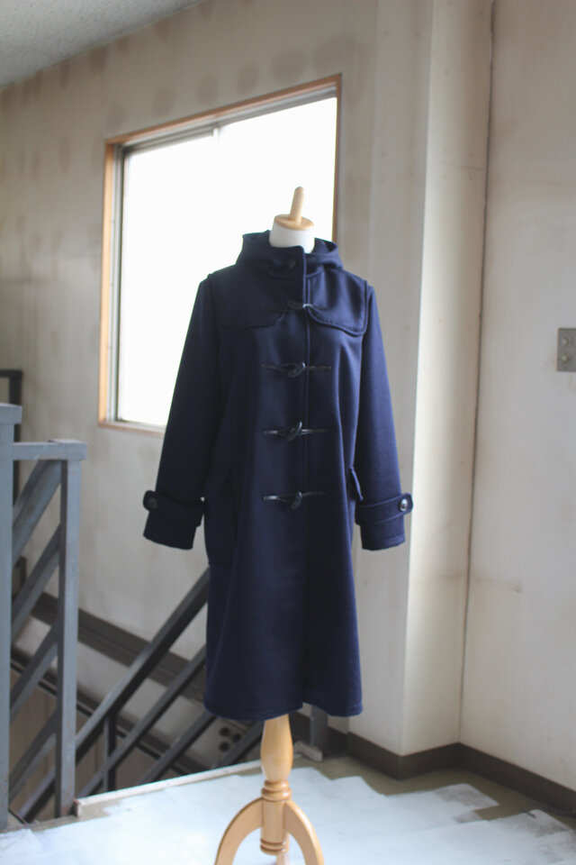 アルパカ混ウールモッサのダッフルコート【受注生産品】の画像1枚目