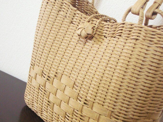 菱模様のショルダーバッグ クラフトバンド | iichi 日々の暮らし