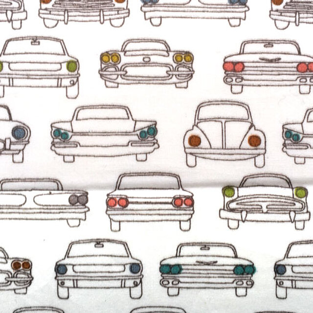 Birch プリントカットクロス カーヘッドライト自動車 オーガニックコットンファブリック生地の画像1枚目