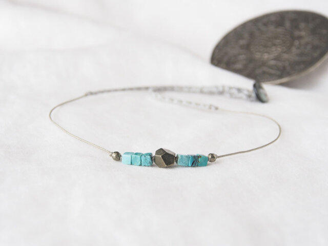 Antico Bleu(short necklace)の画像1枚目