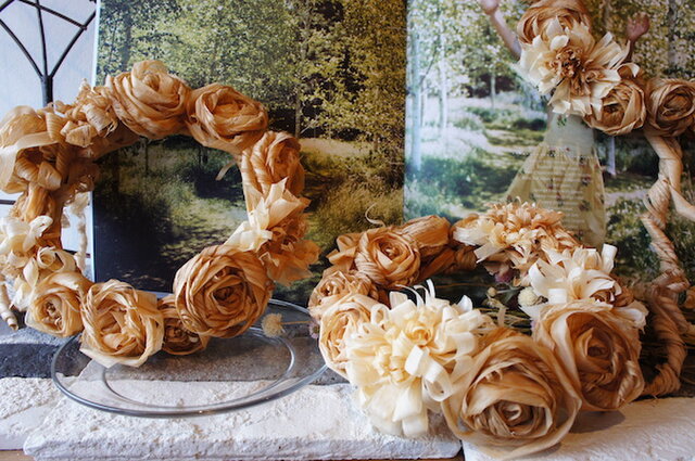 カンナのお花のリース 受注製作 Iichi ハンドメイド クラフト作品 手仕事品の通販