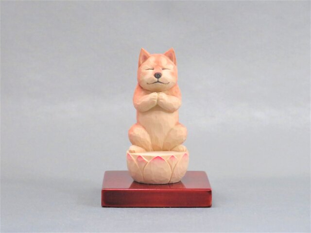 木彫りの犬仏さま 柴犬 犬仏1812 Iichi ハンドメイド クラフト作品 手仕事品の通販