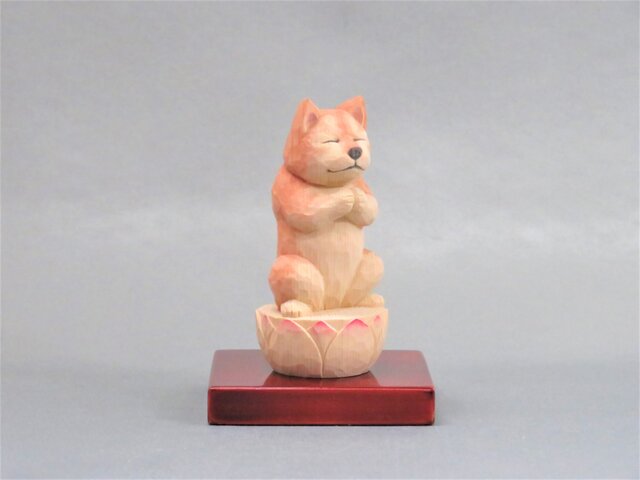 【整理番号:BQ013】黄楊精細彫刻十二支縁起置物「座る犬」 柘植材根付 精巧な木製木彫り十二支虎の彫刻 置物、縁起物 黄楊