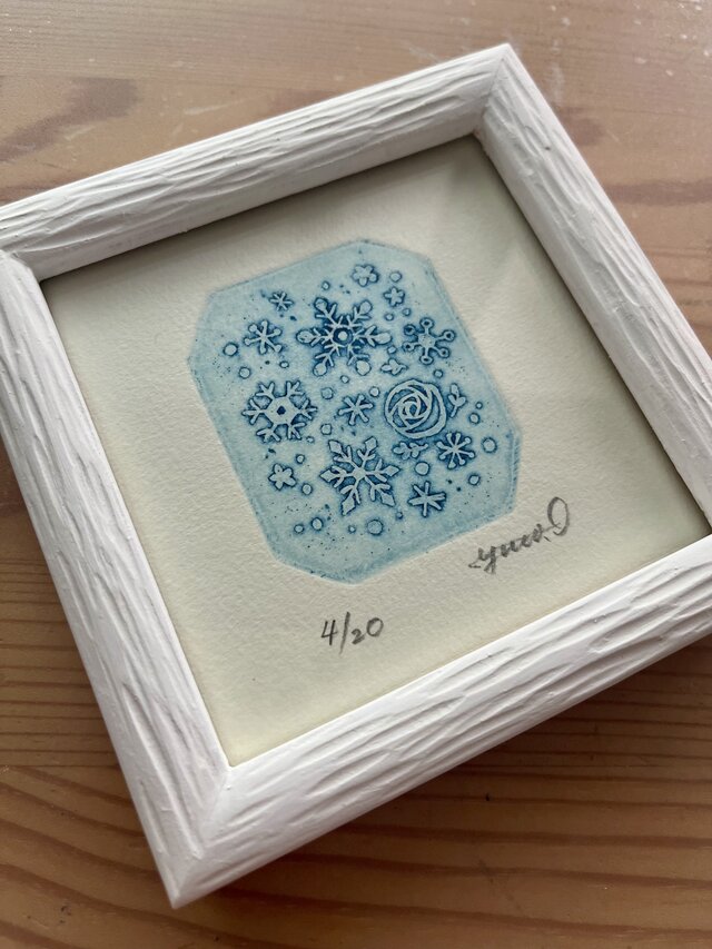 ミニ版画 Snowflakes | iichi 日々の暮らしを心地よくするハンドメイド