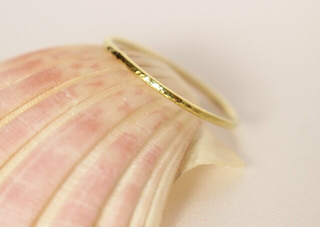 キラキラ K18 Simple Ring の画像1枚目