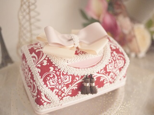 【生徒作品】ウエットティッシュケースレッドの画像1枚目
