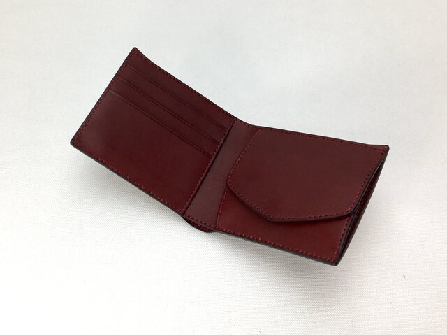 二つ折り財布 hako Wineの画像1枚目