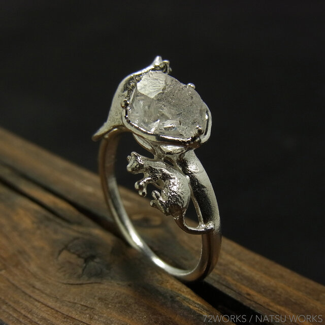 ハーキマーと猫  Herkimer & Cat Ring ⑤