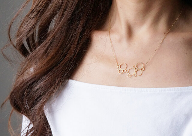 【Israel】14KGF Necklace,Abstract-001- の画像1枚目