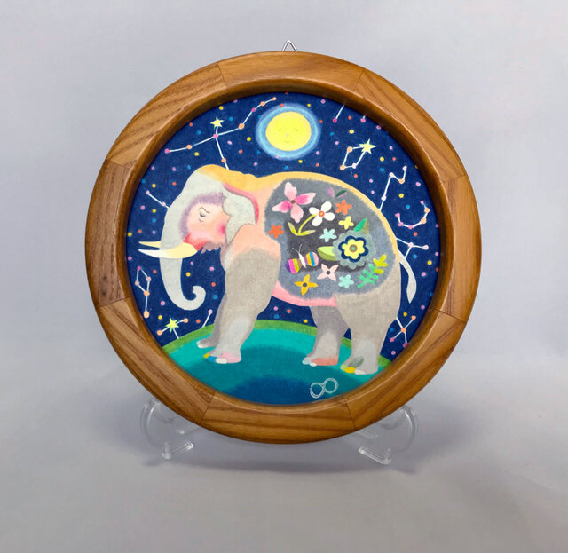 色鉛筆作品「おやすみ、お月さま」の画像1枚目