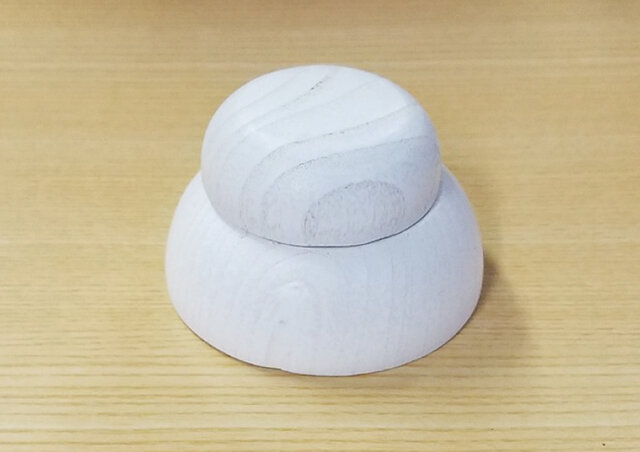 山中塗り 木製鏡もち 白 【お正月】【金沢仕様】の画像1枚目