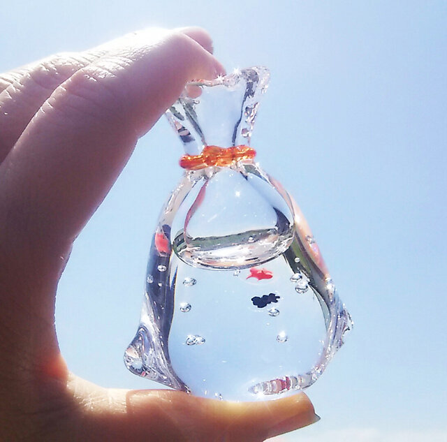 行人作　大きめの金魚柄の花器 行人作 大きめの金魚柄の花器オンライン