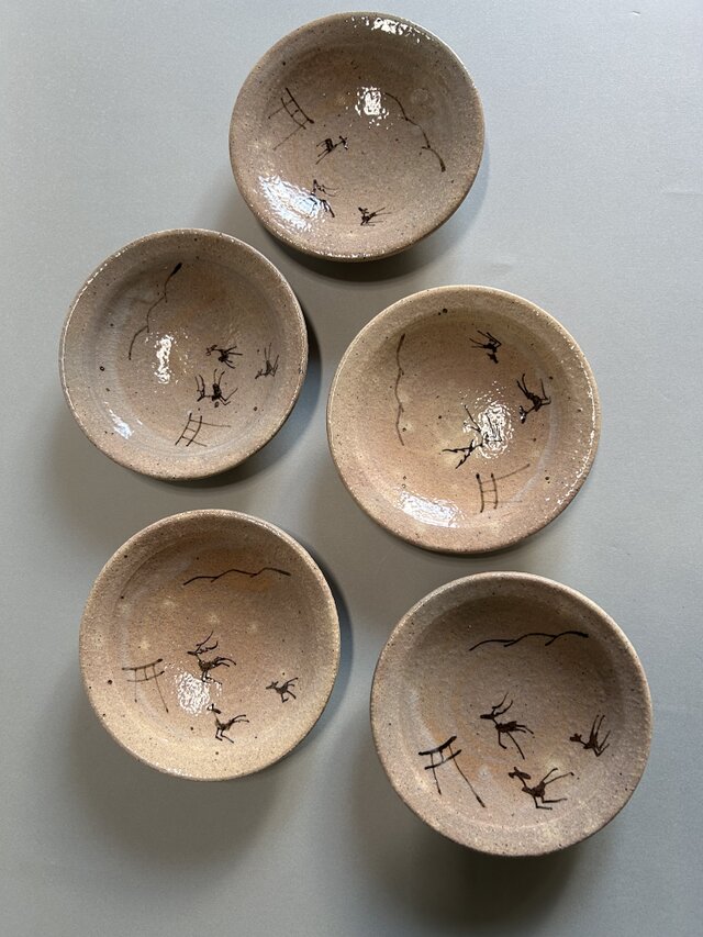 春日絵豆皿 　5枚組
