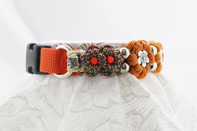 パラコード❥首輪❥　わんちゃん用首輪　水色　№020 パラコード❥首輪❥ わんちゃん用首輪 水色 №020