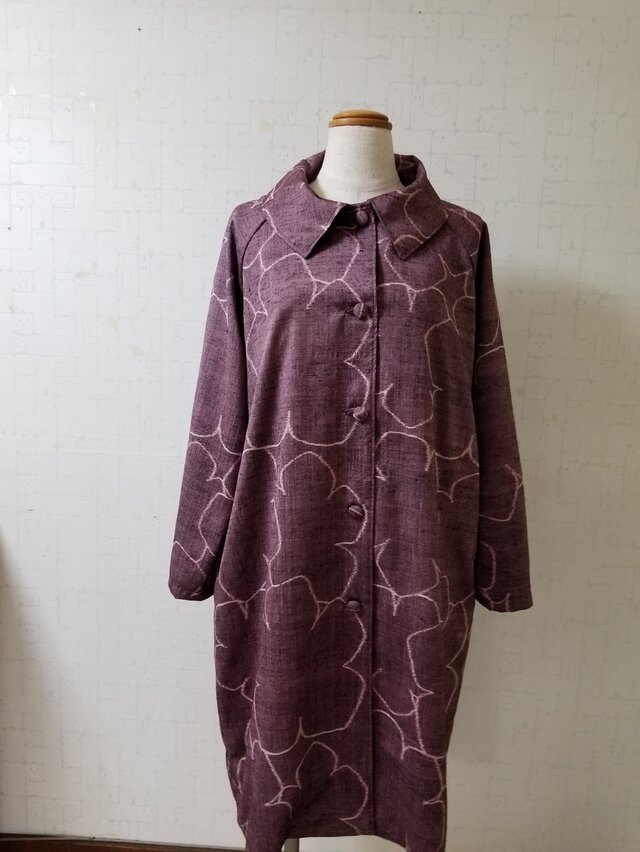 着物リメイク 大きな襟のコート | iichi ハンドメイド・クラフト作品・手仕事品の通販