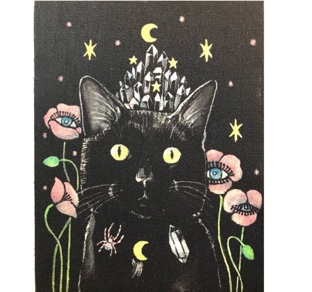 星月猫☆アート「クラスタークラウン くろ」絵画F0 複製画 木製 星月猫☆アート「クラスタークラウン くろ」絵画F0 複製画 木製