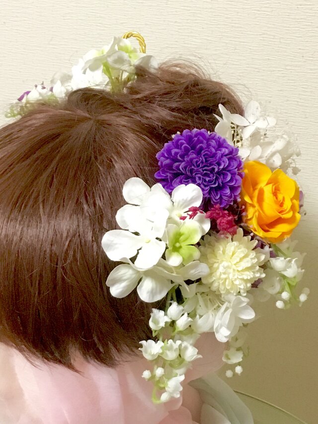 成人式 すずらんの和風髪飾りパーツセットの画像1枚目