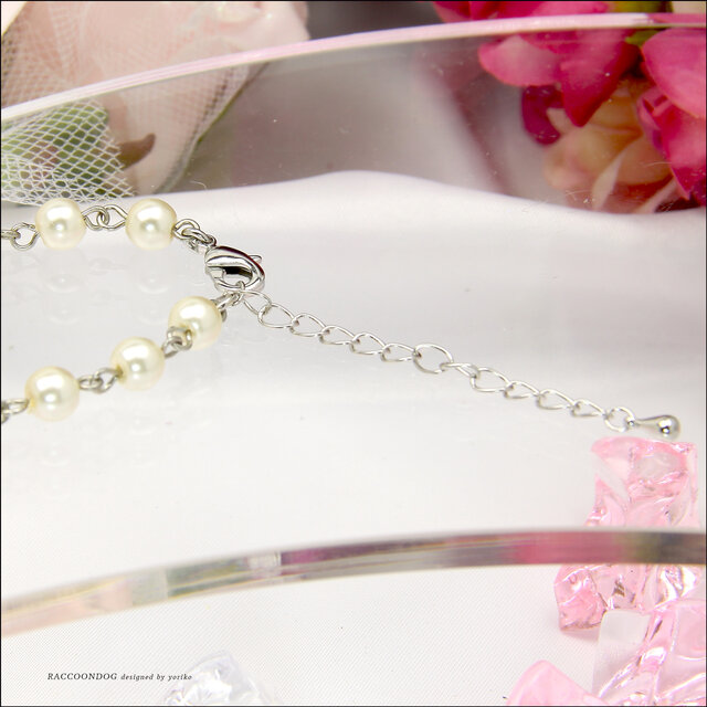 エレガントフラワーネックレス【チェコビーズとスワロフスキーお花の