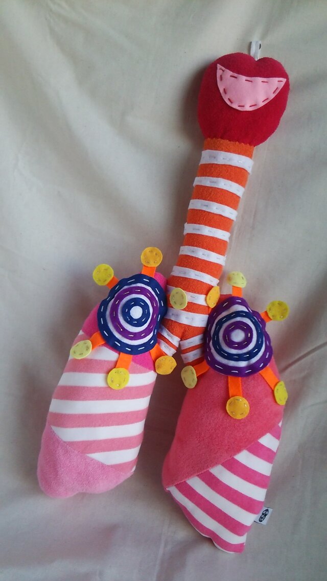 【受注製作】だきまくら 臓器まんシリーズ『肺まん（ハイマン）』