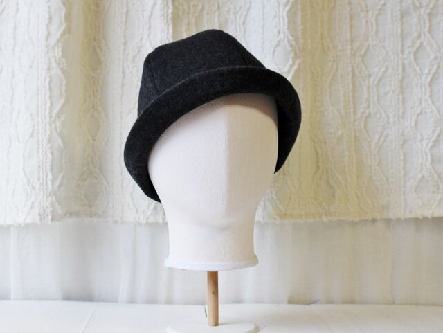 HELMA HAT | WOOLBEAVER CHARCOAL 【M】の画像1枚目
