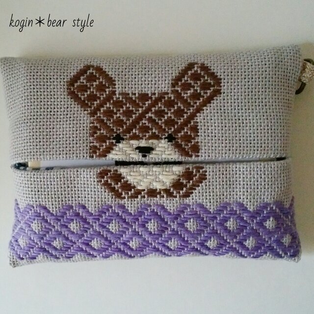 口が開く?!こぎんクマティッシュケースの画像1枚目